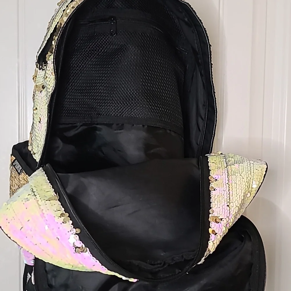PINK VS Victoria's Secret Limited Edition Bling Sequin Large Campus Backpack Bag - Picture 13 of 13